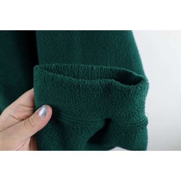 Vinage 90s Gap Mens Large Faded Blank Baggy Fit Fleece Hoodie Sweatshirt Green - Picture 5 of 11